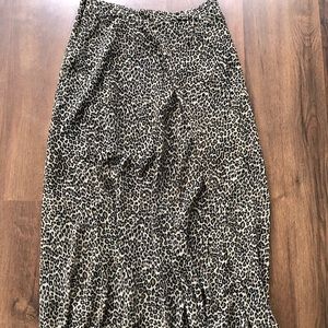 Animal print maxi skirt
